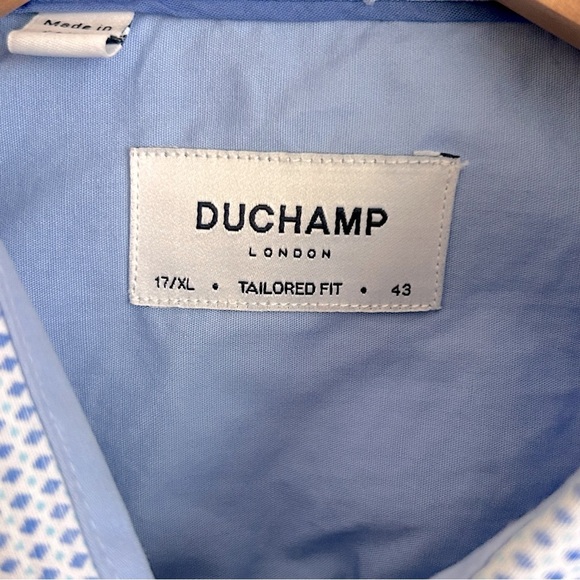 Duchamp London Diamond Dot Long Sleeve Button Down Shirt - Picture 5 of 9